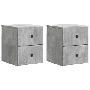 vidaXL Wisząca Szafka Nocna 2 szt. Betonowy szary 34,5 x 33 x 40 cm