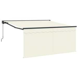 vidaXL Markiza wysuwana Kremowy 300 x 250 cm Poliester i aluminium