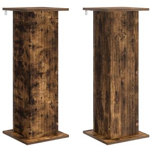 vidaXL Stojak na rośliny 2 pcs Dąb wędzony 30,5 x 30 x 80,5 cm