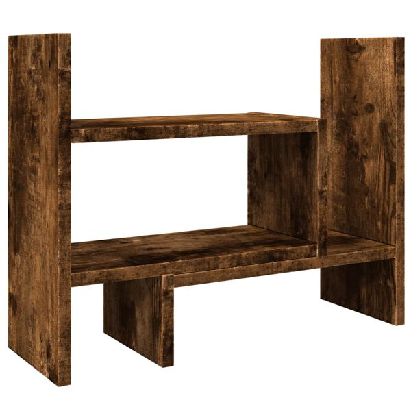 vidaXL Organizer na biurko, przydymiony dąb, 38,5x17x39 cm