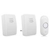 Byron Bezprzewodowy dzwonek do drzwi, z 2 odbiornikami, biały