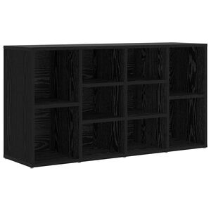 vidaXL Ławka na buty z p&oacute;łką Czarny Dąb 103 x 30 x 54,5 cm