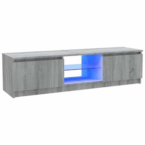 vidaXL Szafka pod TV z LED, szary dąb sonoma, 120x30x36 cm