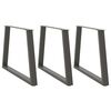 vidaXL Nogi do stołu jadalnego w kształcie litery V 3 szt. Antracyt 90x(72-73,3) cm Stal
