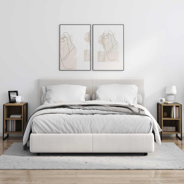 vidaXL Stolik nocny 2 pcs Dąb rzemieślniczy 39.5 x 30 x 50 cm