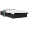 vidaXL Rama ł&oacute;żka, czarna, 90x200 cm, materiał drewnopochodny i metal
