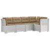 vidaXL 5-osobowa sofa ogrodowa z poduszkami w stylu rattanowym PP