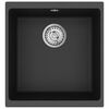 vidaXL Zlew Czarny 430 x 460 mm 80% Kwarc i 20% Żywica