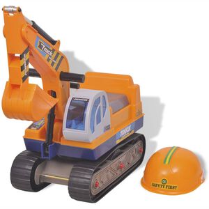 100089 vidaXl Koparka - jeździk plastikowy, ż&oacute;łty