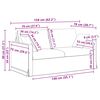 vidaXL Sofa 2 pcs Czerwone wino