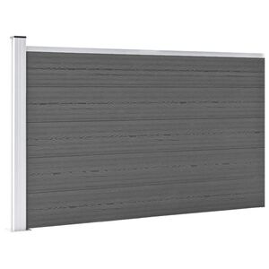 vidaXL Ogrodzenie ogrodowe WPC, 175x105 cm, szare