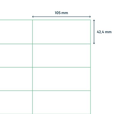 rillprint Etykiety samoprzylepne, 105x42,4 mm, 500 arkuszy, białe