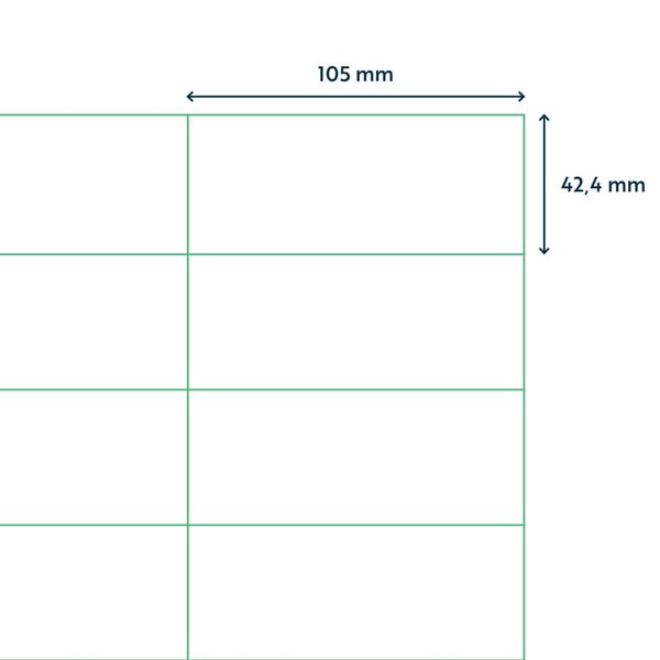 rillprint Etykiety samoprzylepne, 105x42,4 mm, 500 arkuszy, białe