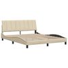 vidaXL Rama ł&oacute;żka bez materaca, Hanko, kremowa, 160x200 cm, obita tkaniną