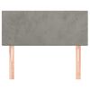 vidaXL Zagłówek do łóżka, jasnoszary, 80x5x78/88 cm, aksamit