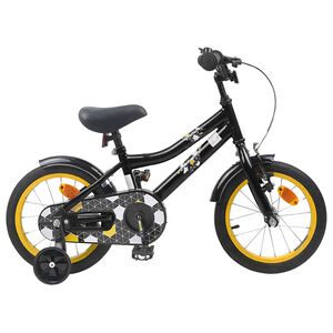 vidaXL Rower Dziecięcy 14 Cali dla dzieci w wieku 3-5 lat Czarny