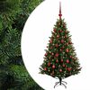vidaXL Sztuczna choinka z bombkami 120 cm 150 LED Ciepła biel