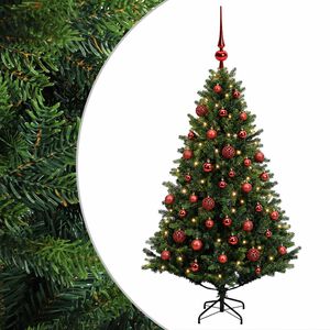 vidaXL Sztuczna choinka z bombkami 120 cm 150 LED Ciepła biel