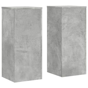 vidaXL Podstawki pod doniczki, 2 szt., szarość betonu, 30x30x70 cm