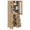 vidaXL Highboard 2 pcs Dąb rzemieślniczy Materiał drewnopochodny