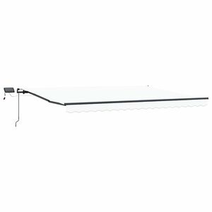 vidaXL Markiza wysuwana Biały 400 &times; 350 cm Tkanina i aluminium