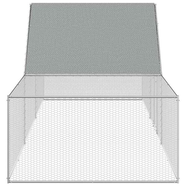 vidaXL Woliera dla kur, 6 x 2 x 2 m, galwanizowana stal