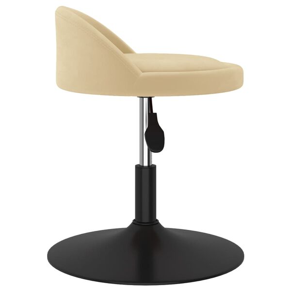 vidaXL Stołek barowy, kremowy, obity aksamitem