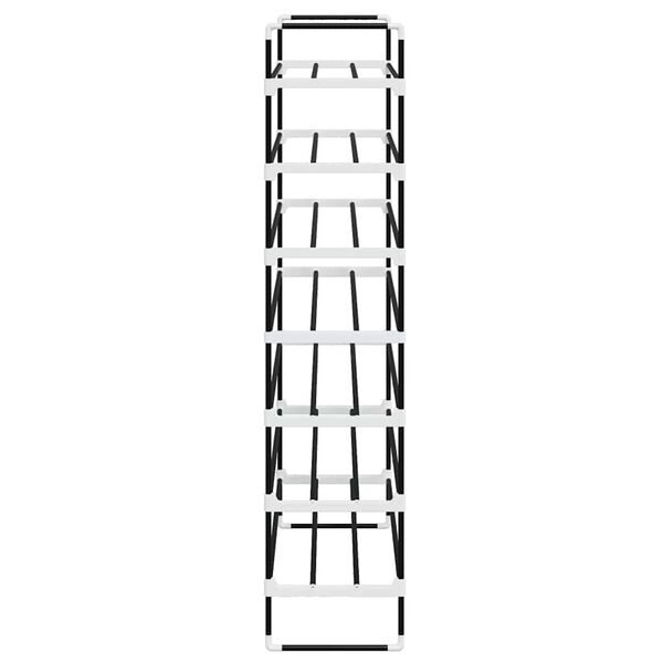 vidaXL Stojak na buty z 7 p&oacute;łkami, metal i plastik, czarny