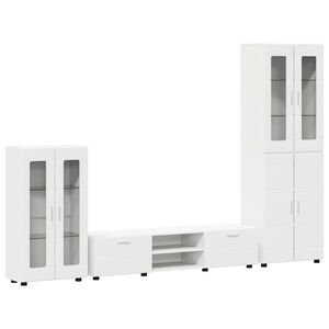 vidaXL Zestaw szafek RTV FLORIN 3 pcs Biały Drewno inżynieryjne