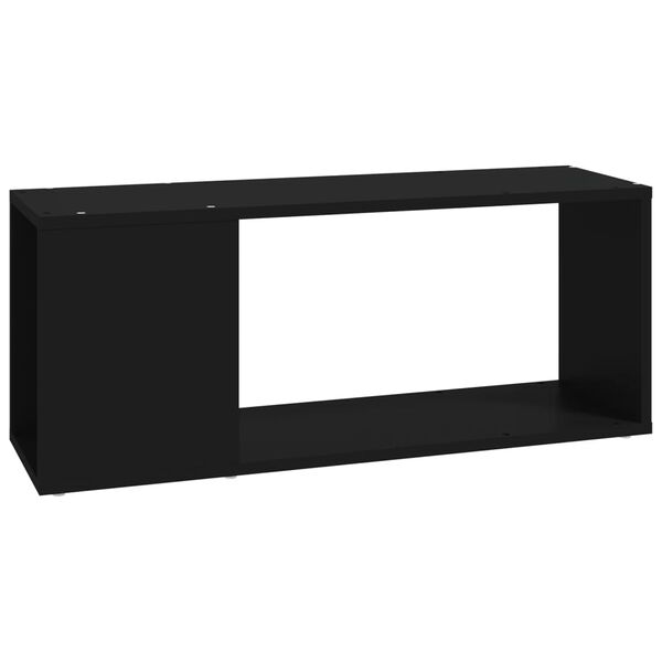 vidaXL Szafka pod TV, czarna, 80x24x32 cm, materiał drewnopochodny