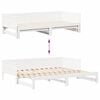 vidaXL Ł&oacute;żko dzienne z funkcją wysuwania Biały 203,5 x 184 x 56,5 cm