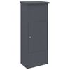 vidaXL Skrzynka na przesyłki Antracyt 44,5 x 29 x 110,5 cm Stal