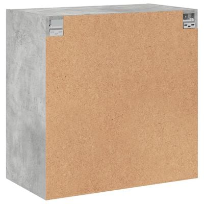 vidaXL Szafka wisząca, szklane drzwi, szarość betonu, 68x37x68,5 cm