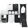 vidaXL Ł&oacute;żko piętrowe dla dzieci Biały i czarny 79,5 x 200 cm Metal