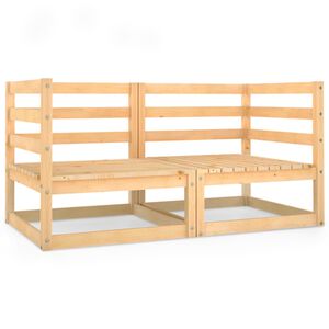 vidaXL 2-osobowa sofa ogrodowa, lite drewno sosnowe
