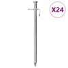 vidaXL Śledzie do namiotu, 24 szt., 19,5 cm, 8 mm, stal galwanizowana