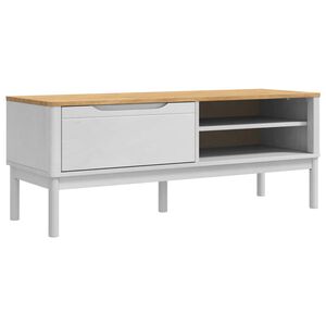 vidaXL Ławka do korytarza FLORO Biały 115 x 40 x 45 cm