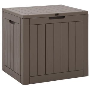 vidaXL Skrzynia ogrodowa, szara, 55,5x43x53 cm, polipropylen