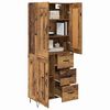 vidaXL Highboard z szufladą Stare drewno 69,5 x 34 x 180 cm