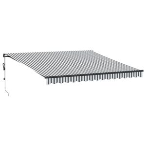 vidaXL Markiza wysuwana Antracytowy i biały 400 &times; 350 cm Poliester