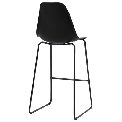 vidaXL Krzesła barowe, 4 szt., czarne, plastik