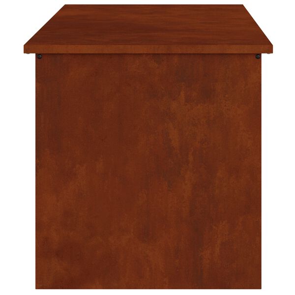 vidaXL Skrzynia do przechowywania na zewnątrz Rdzawy