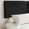 vidaXL Ramka łóżka z tapicerowanym wezgłowiem Czarny 135 x 190 cm