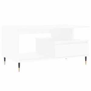 vidaXL Stolik kawowy, biały 90x49x45 cm, materiał drewnopochodny