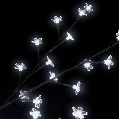 vidaXL Drzewko z lampkami, 220 LED, zimny biały, kwiat wiśni, 220 cm