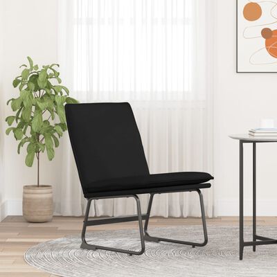 vidaXL Krzesło wypoczynkowe, czarne, 52x75x76 cm, obite tkaniną