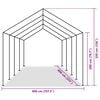 vidaXL Materiał namiotowy bez stelaża Szary 8 x 4 m PE