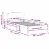 vidaXL Ramka łóżka Z zagłówkiem Biały 75 x 190 cm Lite drewno sosnowe