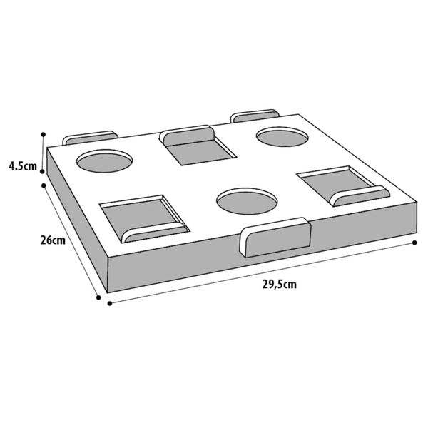 FLAMINGO Zabawka edukacyjna dla psa Diana, 26x29,5 cm, drewniana