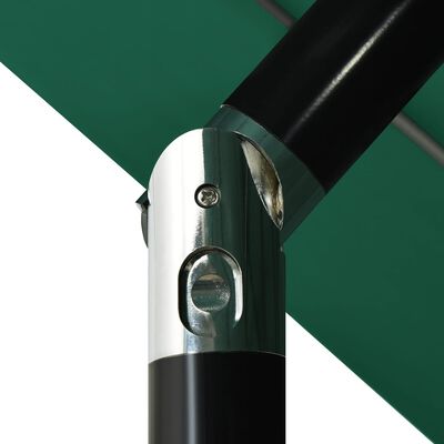 vidaXL 3-poziomowy parasol na aluminiowym słupku, zielony, 3,5 m